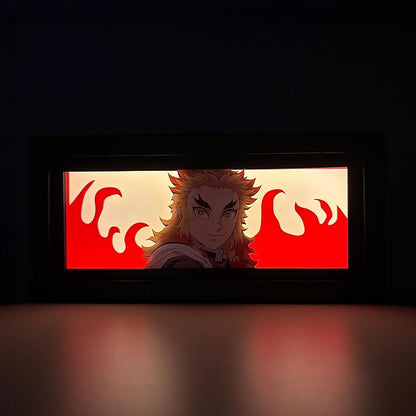 Rengoku Light Box - Demon Slayer – Anime Lamp Figure Night Light – 3D Anime Room Décor Gift for Otaku