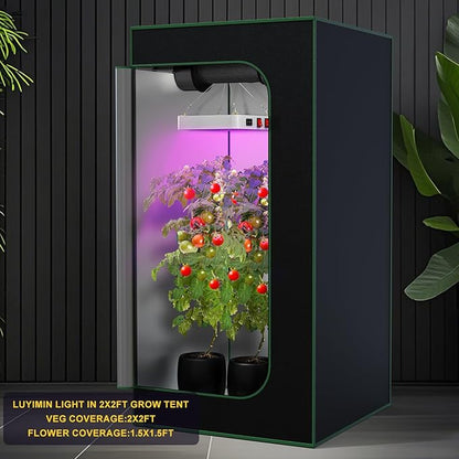 LED Grow Lights for Seed Starting Vegetables Bloom, UV-IR Included Hanging Full Spectrum Grow Lights for Indoor Hydroponic Plants Greenhouse,Veg Bloom Daul Mode,100W