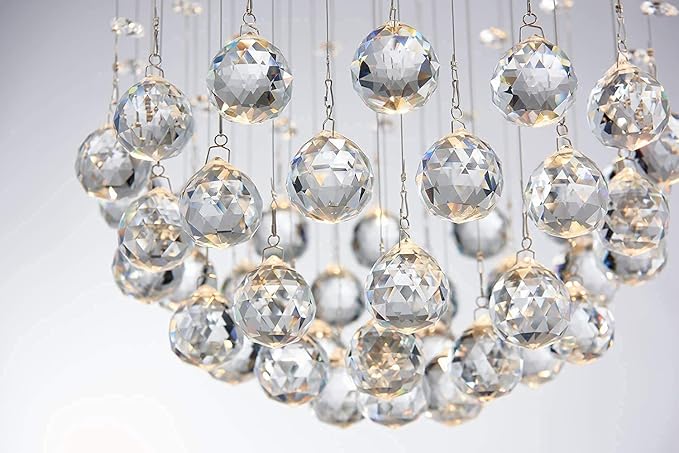 Saint Mossi 3-Lights K9 Crystal Chandelier Modern Chandelier Light Fixture,Mini Chandelier Small Chandelier Modern Flush Mount Ceiling Light Fixtures,H22 X D13