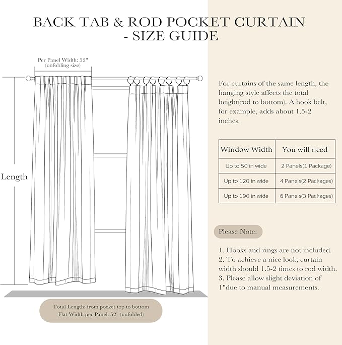 PONY DANCE Grey Blackout Curtains 96 inch Long, Room Darkening Curtains for Bedroom, Thermal Insulated Drapes for Living Room Window Treatment, Back Tab/Rod Pocket, 52 x 96 Inch,2 Panels Set, Grey