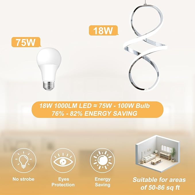 MAYNA Modern Kitchen Island Lights, 4000K LED Dining Room Light Fixture, 18W Adjustable Height Modern Led Chandelier for Kitchen Bedroom Kitchen Island Cafe, 3 Pack (Chrome)