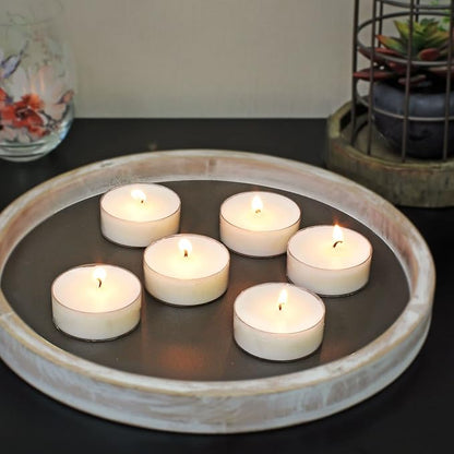 Stonebriar 40 Pack Unscented Mega Oversized Clear Cup Tea Light Candles with 9 Hour Extended Burn Time