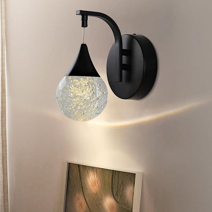 Modern Bubble Wall Light, 5W Led Wall Sconce Lamp for Bedroom Living Room Hallway, 3300k Warm White | Dimmable | Matte Black