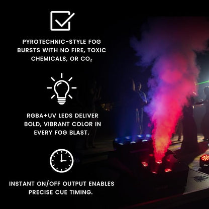 CHAUVET DJ – Geyser P7 Vertical Burst System | Pyrotechnic Style Output Without Fire Or CO2 | Dual LED Zones With RGBA UV Mixing | DMX & Wireless Remote Operation | Flexible Mounting Options