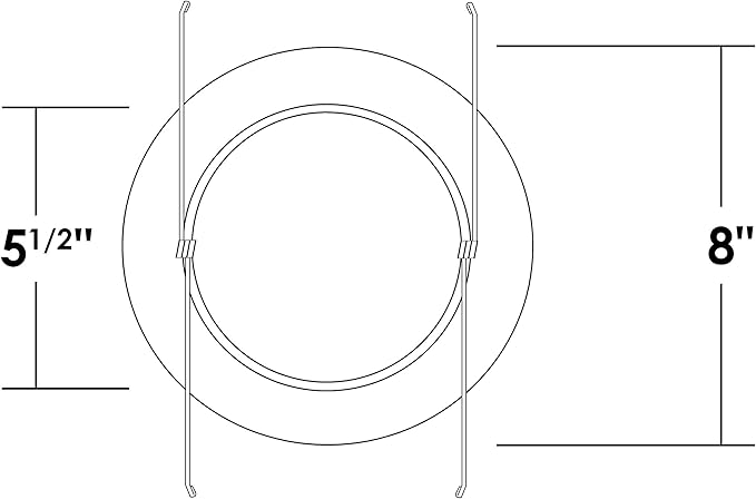 NICOR Lighting 6 inch Oil-Rubbed Bronze Recessed Shower Trim with Albalite Lens (17505OB)