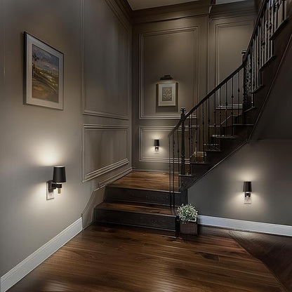Briignite Night Light, Dimmable Night Lights Plug into Wall [2 Pack], Dusk to Dawn Sensor, Daylight White 5000K, 0-100LM, Plug in NightLight, Vintage Night Light for Hallway Bedroom Stairway