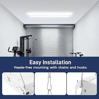 hykolity 2FT 150W LED Linear High Bay Shop Light, 20250lm 135LM/W 5000K Daylight, 100-277V, 0-10V Dimmable, Hanging Light for Warehouse Workshops, ETL Listed - 2 Pack