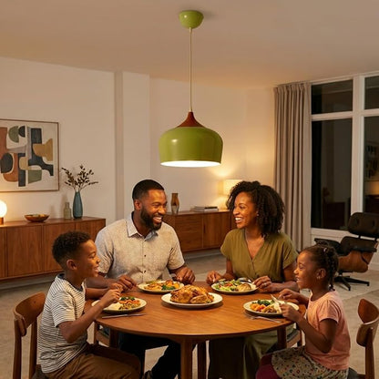 Modern Pendant Light Fxtures Kitchen, Hanging Light Fixtures Ceiling Mount, Wood Metal Shade Pendant Lamp for Dining Room, Bedroom, Living Room, Bathroom, Entryway, Small Chandelier, Pastel Green