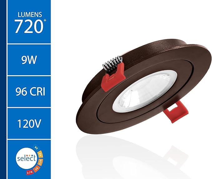 NICOR Lighting DGF43120SRDOB DGF4(v3) Canless Downlight, 4 Inches, Oil-Rubbed Bronze