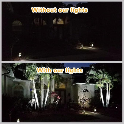 URPOWER Solar Lights Outdoor, 2-in-1 Solar Spot Lights Waterproof with 2 Lighting Modes, Adjustable Solar Powered Spotlights Auto On/Off Landscape Lights for Yard Garden Pathway, 2 Pack (Cool White)