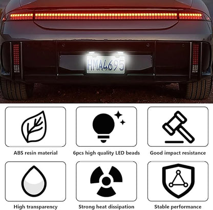 ecocstm 16 PCS White LED License Plate Light, 6-SMD Waterproof Tag Lights, 12V-24V DC Lamp Taillight, Step Courtesy Light Dome Cargo Lights for Truck SUV Van RV Trailer