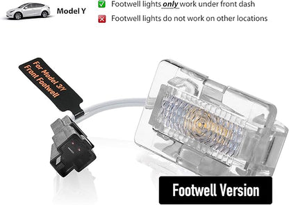 Full 7 Pieces Upgrade LED Kit for Tesla Model Y with Ultra-Bright Replacement Light Bulbs - LEDs fit Trunk, Frunk, Door Puddle, Foot-Well, etc