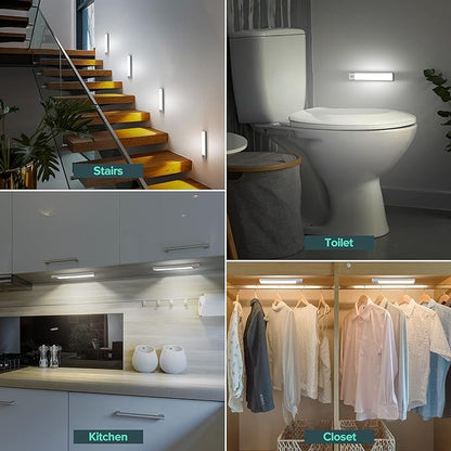 BLS 36 LED Closet Light Battery Powered, Super Bright Under Cabinet Lighting, Motion Sensor Indoor, Wireless, 1500mAh Rechargeable, 120 Days Run Time