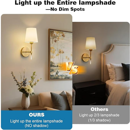 Wireless Wall sconces Set of Two,10000 Mah Battery Operated Wall Sconce with Remote,Dimmable 12 RGBS Rechargeable Wall Sconce,Cordless sconces wall decor set of 2 for Living Room,Bedroom (Gold)