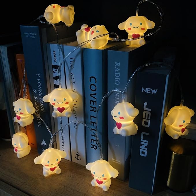 1.65M Cute Animal Dog Shape 10 Led Fairy Lights Heart Dog String Lights USB Powered for Halloween Christmas Thanksgiving Home Party Children Kids Bedroom Decoration (Heart Dog)
