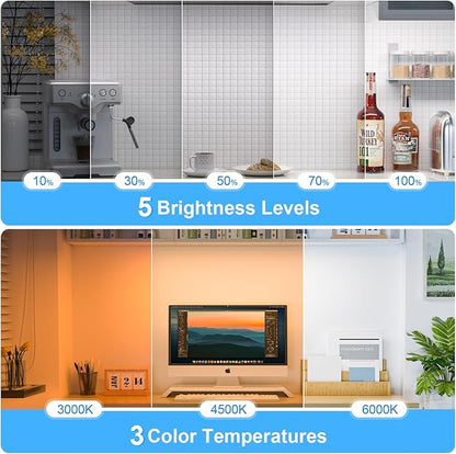 Ferswe 5W Mirror Lights with Remote Control,3 Color Adjustable Makeup Light with 120 LEDs,2500mAh Rechargeable Light Bar,Touch Light Wireless for Cabinets,Stick On Lights for Closet,Bunk Bed