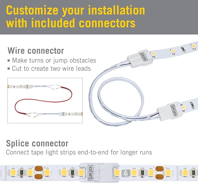 Armacost Lighting RibbonFlex Pro 24V White LED Strip Lights 120 LED/m, 5000K, 16.4 ft 166230