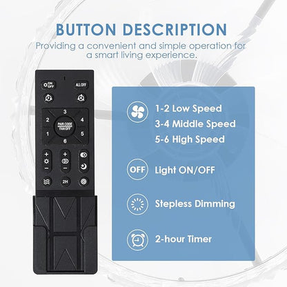 Mpayel Ceiling Fans with Lights and Remote/APP Control, Modern Dimmable Low Profile Ceiling Fan, Flush Mount Bladeless Ceiling Fan, 16" Memory Function Forward Reverse and 6 Speeds - Black