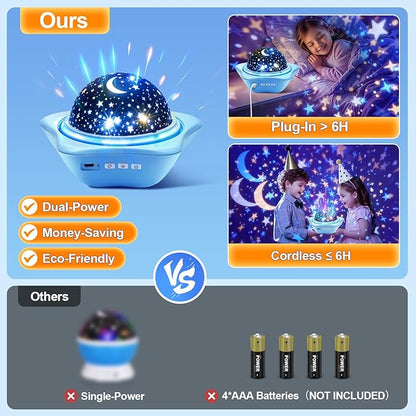 Night Light for Kids Night Light Projector, Baby Night Lights for Bedroom, Star Projector Galaxy Light Star Lights for Bedroom, Glow in The Dark Stars for Ceiling, Baby Sensory Toys, Kids Room Decor