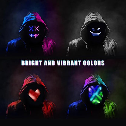 Mr.Pang LED Mask Light up Mask with Gesture Sensing, Cool Face Transforming Mask, Perfect Gifts for Halloween Christmas Birthday Cosplay Party