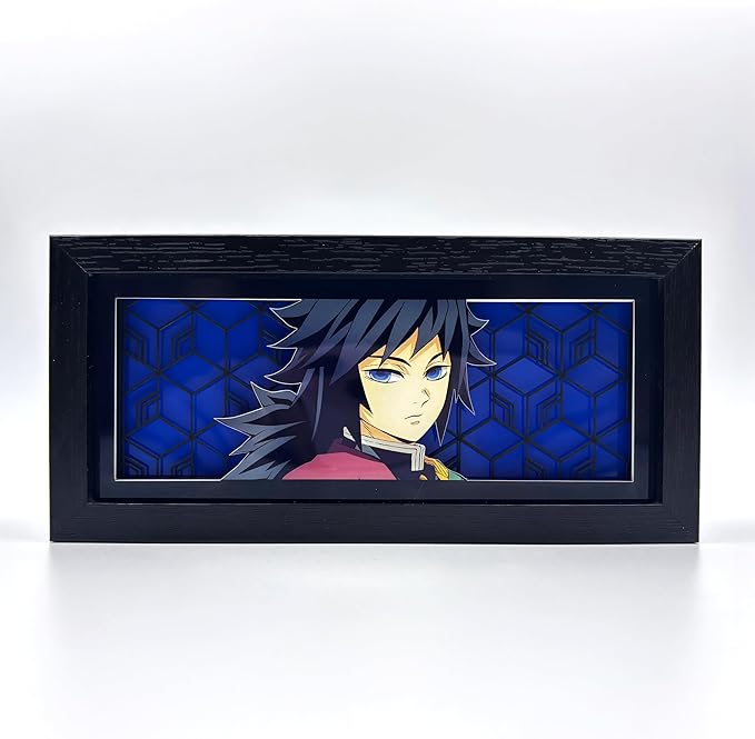 Giyu Light Box - Demon Slayer – Anime Lamp Figure Night Light – 3D Anime Room Décor Gift for Otaku