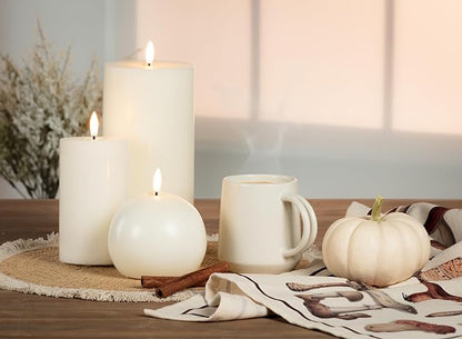 Abbott Collection Wax LED Flameless Pillar Candle - Sand (3x6 H)