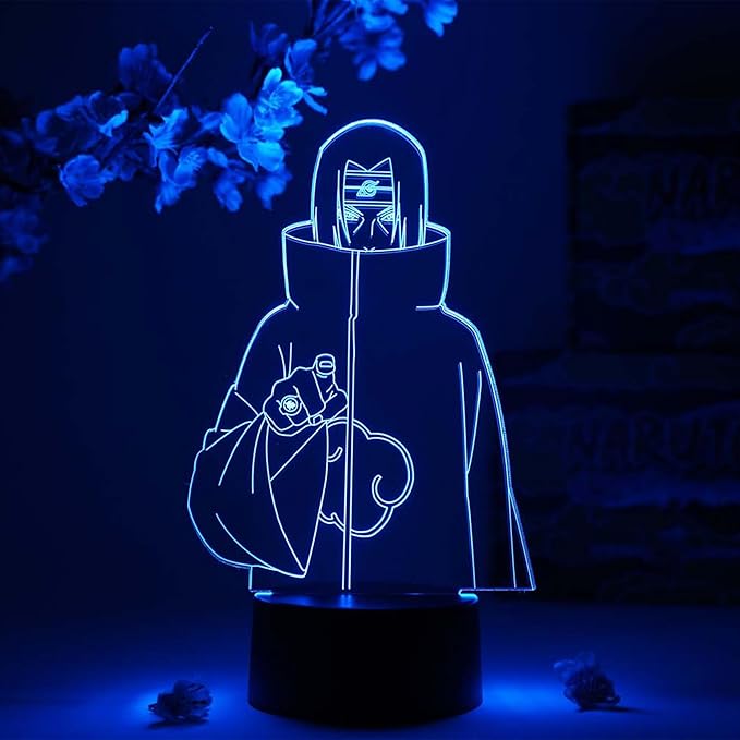 Otaku Lamps Itachi Genjutsu Naruto – Anime Night Light, 16 Color RGB LED – Gift for Otaku