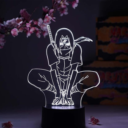 Otaku Lamps Itachi Uchiha Night Naruto – Anime Night Light, 16 Color RGB LED – Gift for Otaku