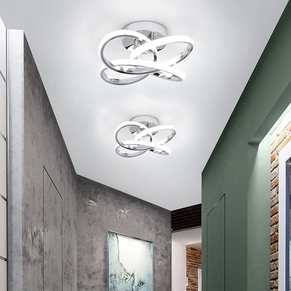 CANEOE Modern Ceiling Light Fixture,Small Led Hallway Light Fixtures Ceiling Lamp,Creative Close to Ceiling Lighting for Hallway Bedroom Bathroom Balcony Stair Light Fixtures Ceiling Mount