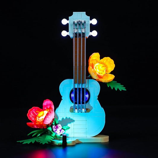 BrickBling LED Light Only, Compatible with Lego Creator 3 in 1 Tropical Ukulele 31156, Creative Lighting Kit Compatible with Lego Tropical Ukulele-Not Come with Model