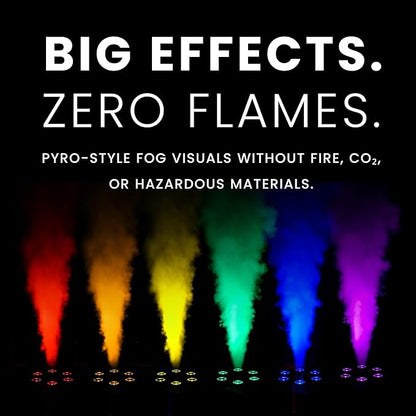 CHAUVET DJ – Geyser T6 Vertical Fog Machine | Pyrotechnic Style Fog Effect Without Toxic Chemicals or CO2 | Wireless and Timer Remote Control | Compact Design for Mobile Applications