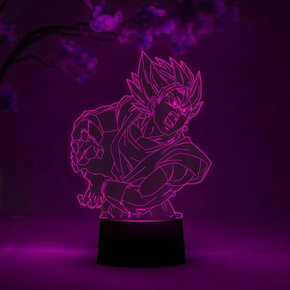 Otaku Lamps Super Saiyan God Super Saiyan Vegito Dragon Ball Super – Anime Lamp Figure Night Light, 16 Color RGB LED – Remote, 3D Anime Room Décor Gift for Otaku