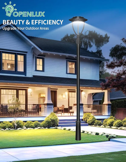 LED Post Top Light ETL Listed 150W 120W 90W Adjustable Outdoor Pole Lights with Photocell IP65 Waterproof Post LED Fixture 5000K for Garden Yard Street