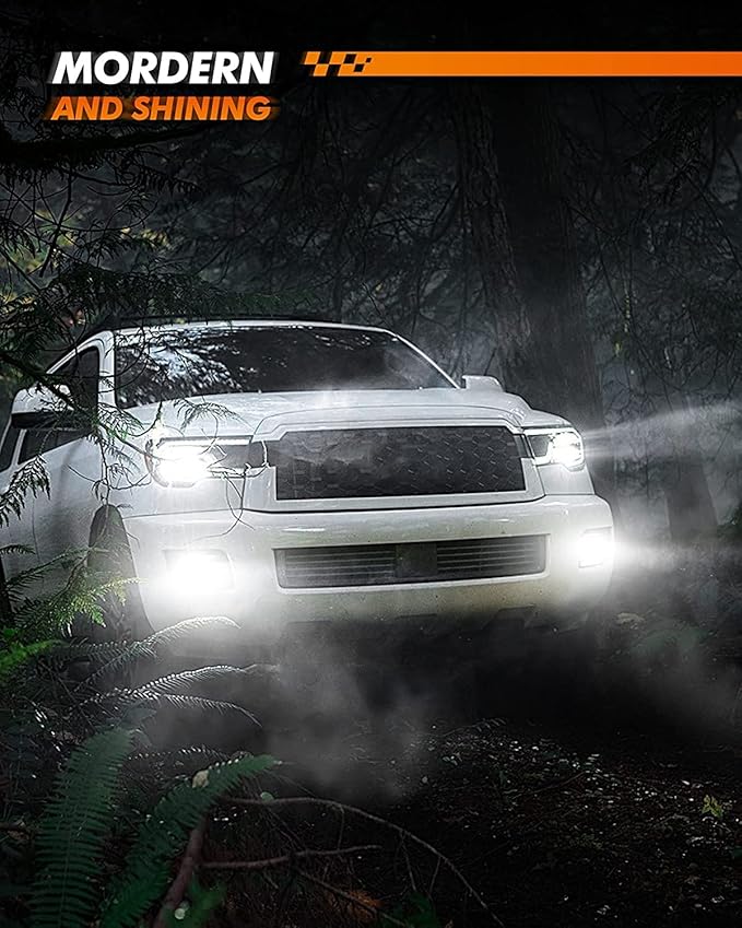 SEALIGHT 5201/5202 LED Fog Light Bulbs, Real 1:1 100% Successful Installation, 6500K Cool White Fog Light Bulb, PS24W/PS19W LED Fog Lights For Cars, Clearance Light Marker Light Plug-N-Play Pack of 2