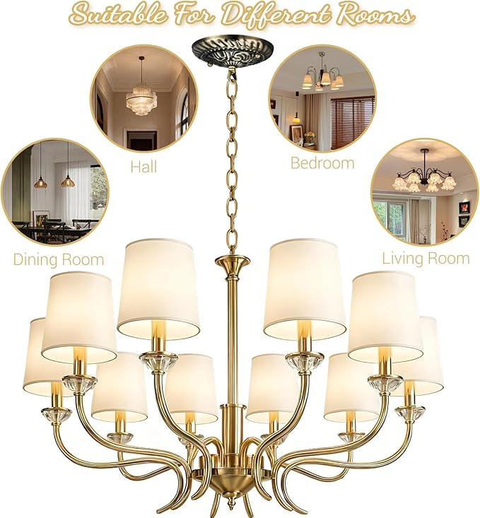 Homoyoyo Chandelier Canopy with Hook:Vintage Chandelier Ceiling Plate with Retro Pendant Light Canopy Decorative Kit for DIY Homeowners,Lighting Professionals for Pendant Satin Brass Easy Installatio
