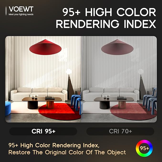 COB LED Strip Lights Neutral White 4000K,16.4ft 24V High CRI 95Ra+ Super Bright,Flexible Tape Lights for Bedroom,Mirror,Kitchen Cabinet, Living Room(Power Supply Not Included)