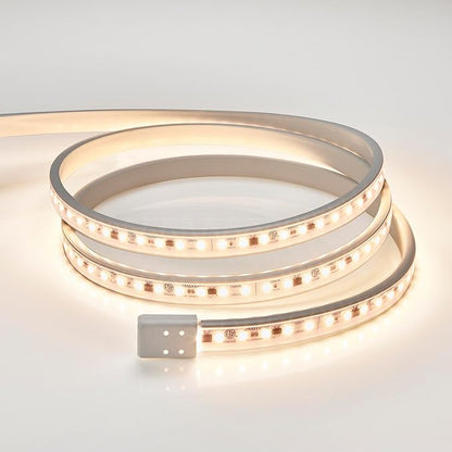Maxxima 72 in. Hardwired LED Under Cabinet Strip Light, 2760 Lumens, 3000K Warm White, Kitchen and Living Room 120V White Cove Lighting, No Power Supply Needed