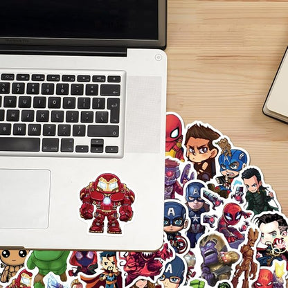 200PCS Cartoon Character Superhero Stickers for Kids Waterproof Vinyl Superhero Stickers Bulk for Water Bottles Skateboard Luggage Laptop Bumper Boys Teens Adults