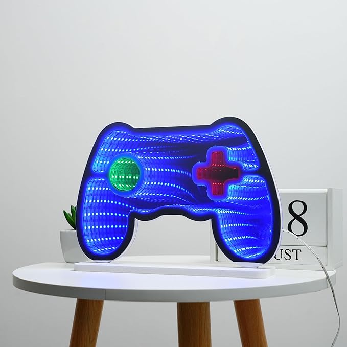 Light Up Your World! Wireless Express Neon Art Signs (5 Unique Styles) - Desktop & Wall Décor. Perfect for Bedrooms, Dorm Rooms, Office (New Gamer)