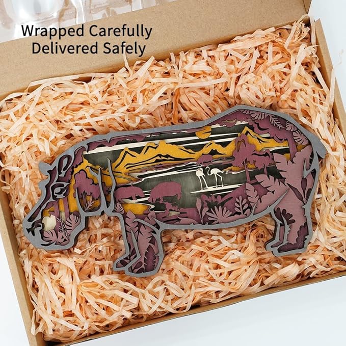 3D Wooden Animal Carving LED Night Light, Wood Carving Light, Modern Home Decoration, Decorative Tables, Cabinets, Living Rooms, Bedrooms, Offices, Farmhouses, Bookshelves, Perfect Holiday Gifts