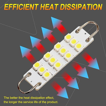 Festoon 561 562 567 564 44mm Led Light White Replacement for Car Interior Light Dome Map Light Door Courtesy Lights Trunk Light (Pack of 2)