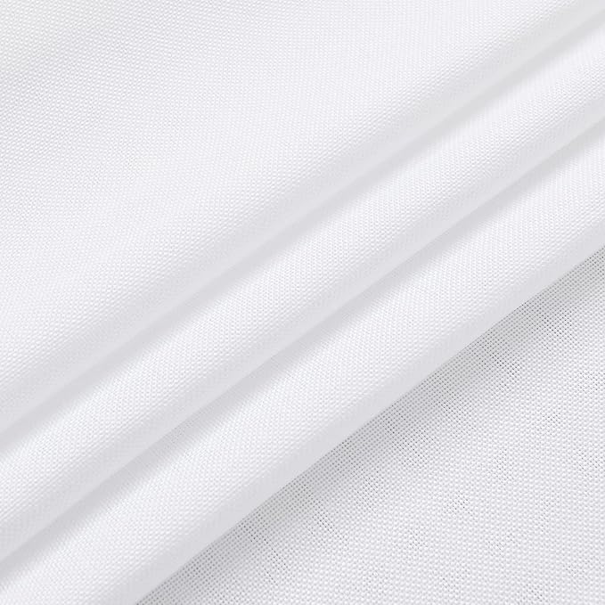 Hiasan Faux Linen Rectangle Tablecloth - Wrinkle and Stain Resistant Washable Table Cloth for Kitchen Dining Room Holiday Table Cover for Party Dinner, White, 54 x 108 Inch