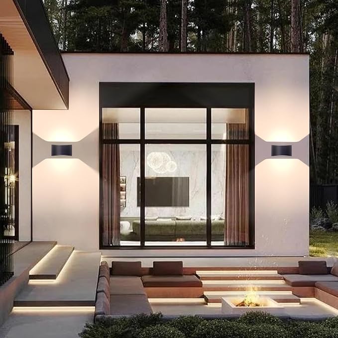 KICAAO Modern LED Wall Sconce,Warm White 3000K,Hardwired Indoor Wall Lights Set of 2 Up and Down Wall Mount Light for Living Room Bedroom Hallway Corridor Conservatory(with G9 Bulbs) (Black-1PCS)
