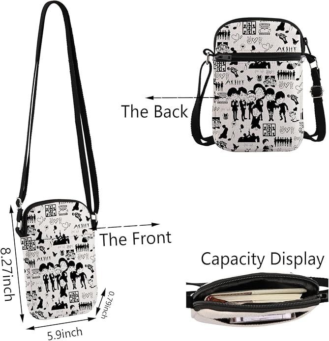TSOTMO K-pop Characters Bag Music Lover Gift K-Pop Boygroup Crossbody Bag for Korean Group Member Merchandise