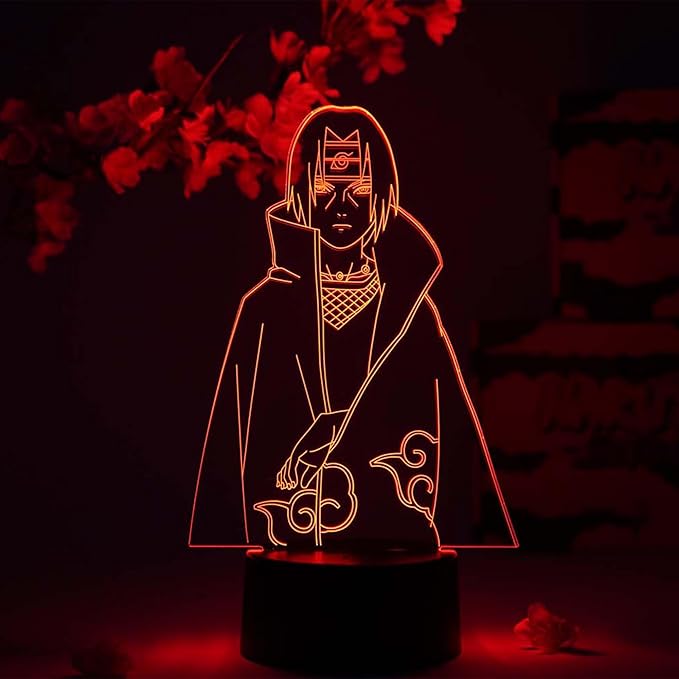 Otaku Lamps Itachi Uchiha Naruto – Anime Night Light, 16 Color RGB LED – Gift for Otaku
