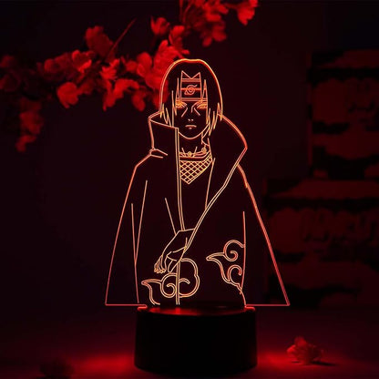 Otaku Lamps Itachi Uchiha Naruto – Anime Night Light, 16 Color RGB LED – Gift for Otaku