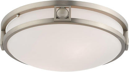 Livex Lighting 4487-91 Titania 2-Light Ceiling Mount, Brushed Nickel