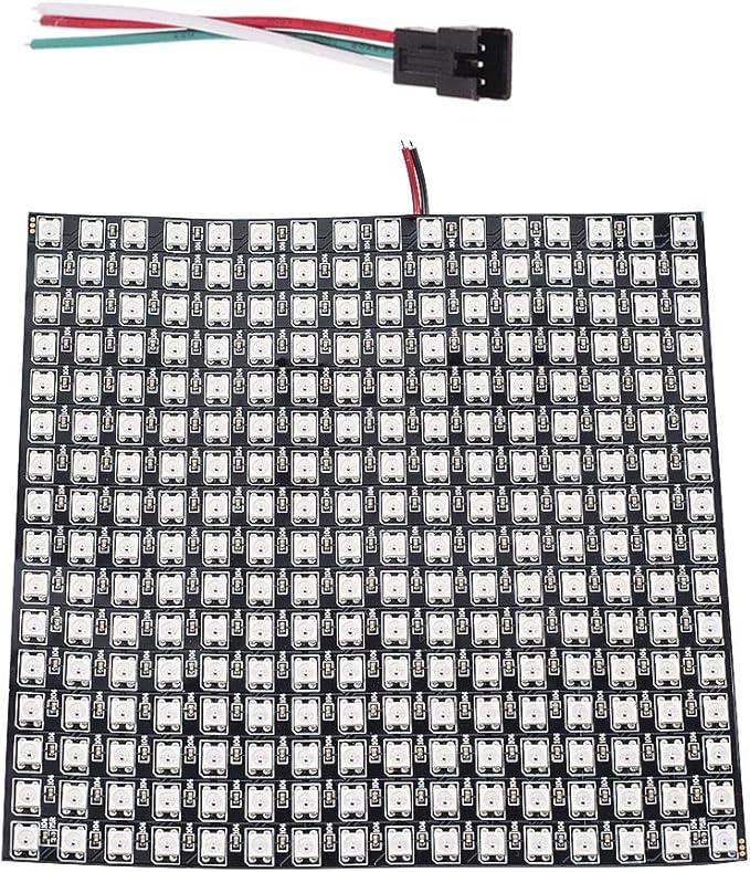 BTF-LIGHTING WS2812B ECO RGB Alloy Wires 5050SMD Individual Addressable 16X16 256 Pixels LED Matrix Flexible FPCB Full Color Works with WLED,SP802E,etc Controllers Image Video Text Display DC5V