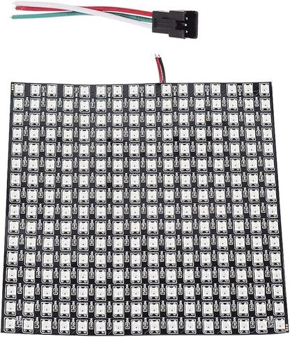 BTF-LIGHTING WS2812B ECO RGB Alloy Wires 5050SMD Individual Addressable 16X16 256 Pixels LED Matrix Flexible FPCB Full Color Works with WLED,SP802E,etc Controllers Image Video Text Display DC5V