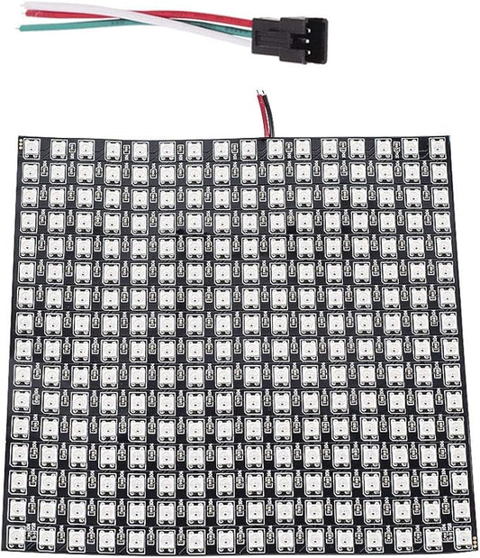 BTF-LIGHTING WS2812B ECO RGB Alloy Wires 5050SMD Individual Addressable 16X16 256 Pixels LED Matrix Flexible FPCB Full Color Works with WLED,SP802E,etc Controllers Image Video Text Display DC5V